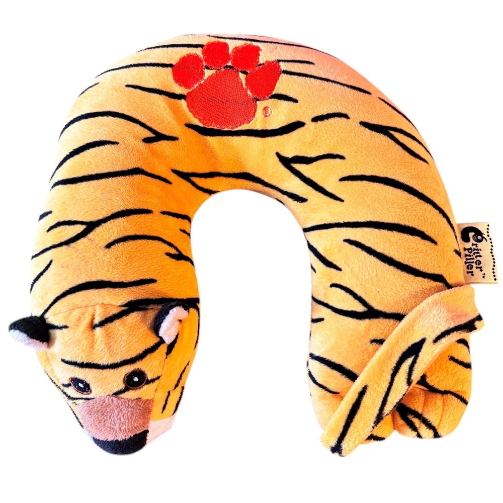 Critter Piller Clemson Tiger Neck Pillow Kids Travel Support Plush